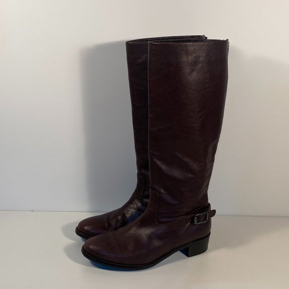 Aquatalia Brown Leather Tall Boots Women 8.5 - Picture 3 of 8
